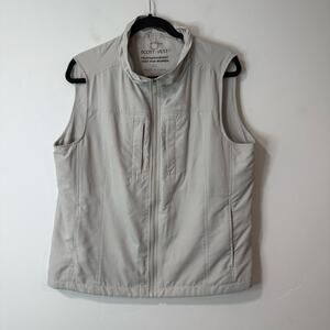 SCOTTeVEST Women's Featherweight Vest Full Zip Travel Light Tan Cream XL